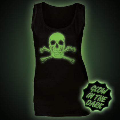 Glow in the dark Skull Women's Vest