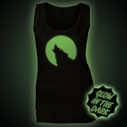 Glow in the dark Wolf in the Moonlight Vest