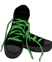 glow shoelaces & clothing